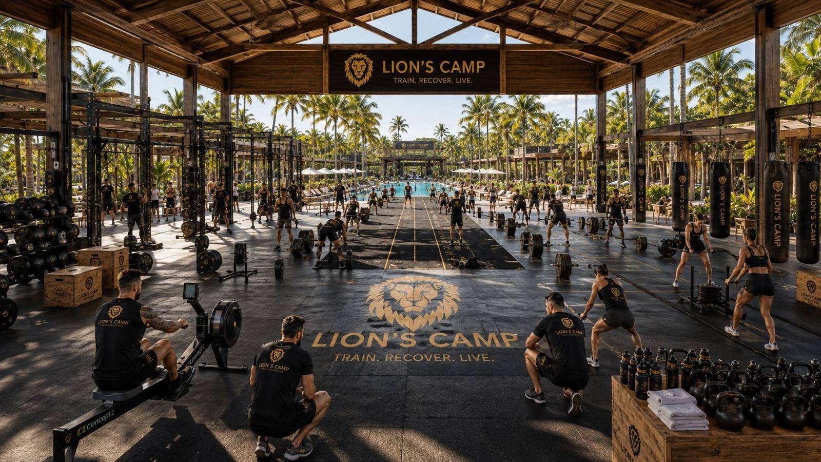 Outdoor CrossFit and functional training rig at LION'S CAMP